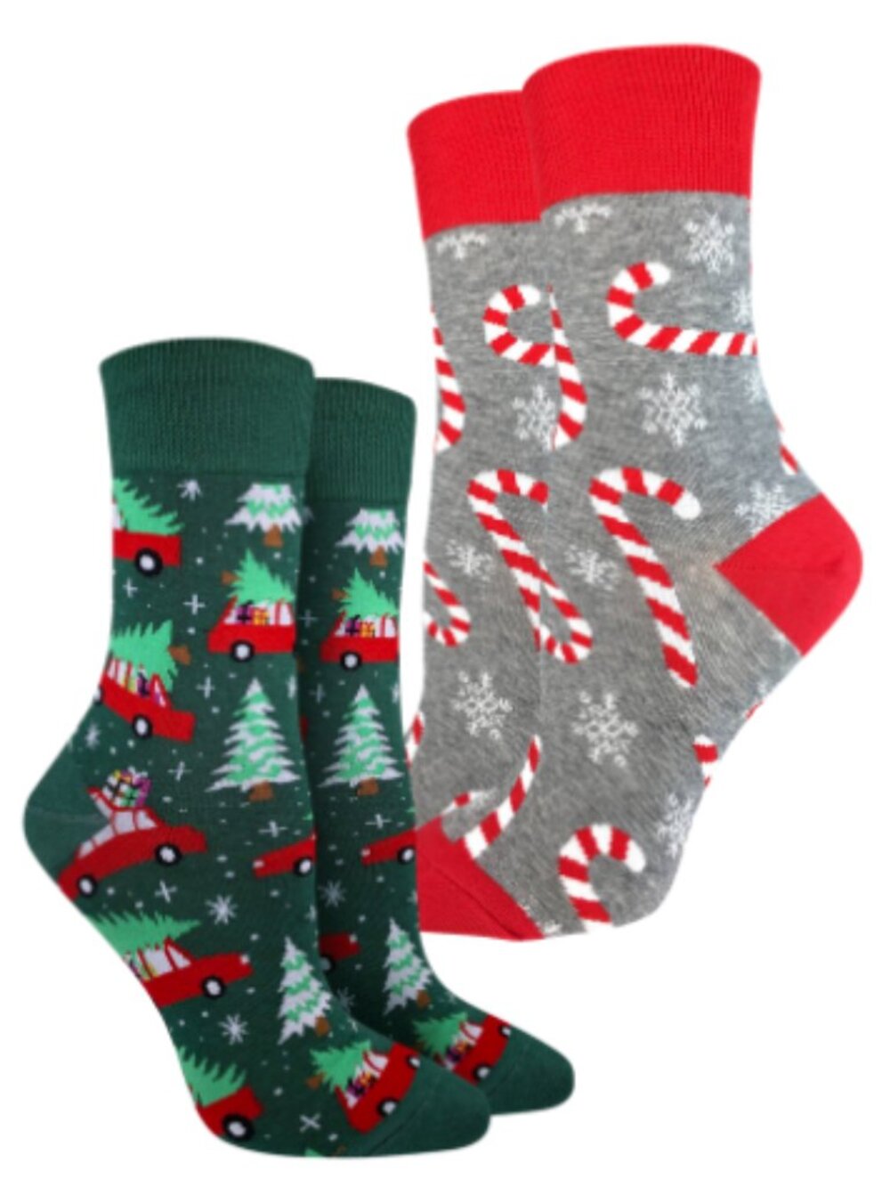Women's Good Luck Sock Crew Socks | Christmas Trees Socks | NWT